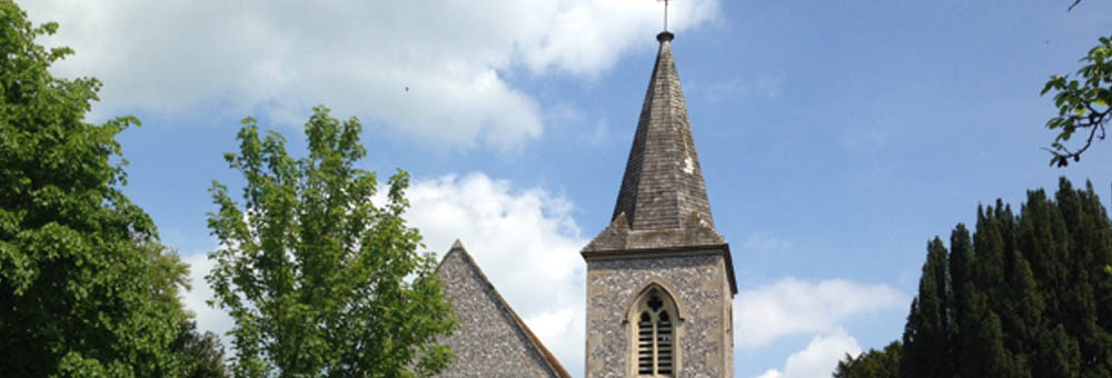 Newton Toney Wiltshire village image of St Andrews church spire