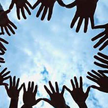 Newton Toney Wiltshire village image showing united hands