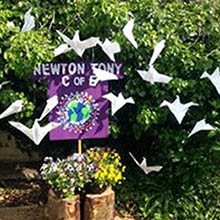 Newton Toney Wiltshire village image of a primary school display