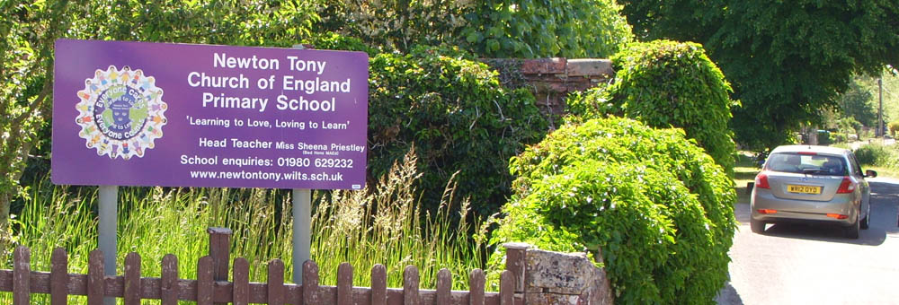 Newton Toney Wiltshire village image of the primary school entrance
