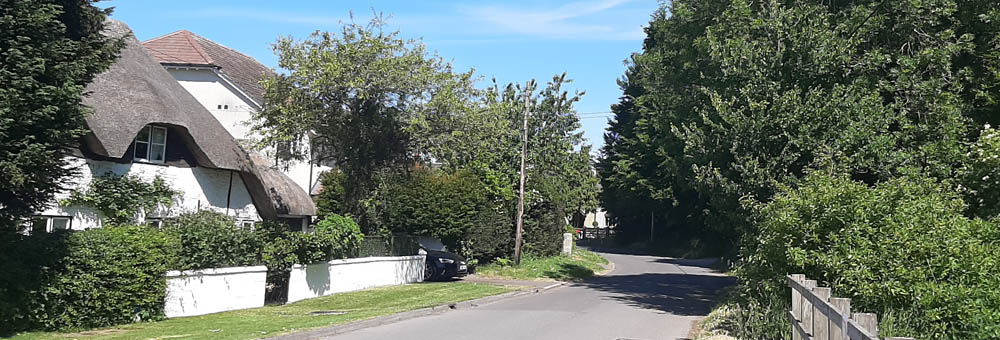 Newton Toney Wiltshire village image of the main street
